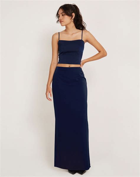 midnight navy blue long skirt.